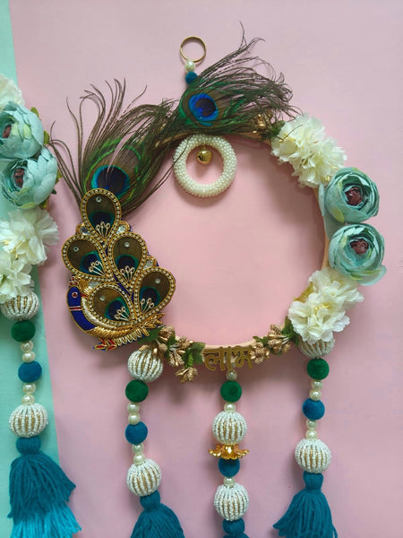 Shubh Labh Peacock Hoop Wall Hangings