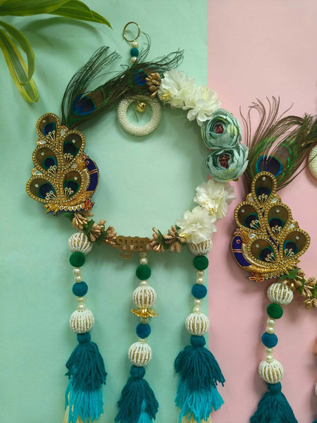 Shubh Labh Peacock Hoop Wall Hangings