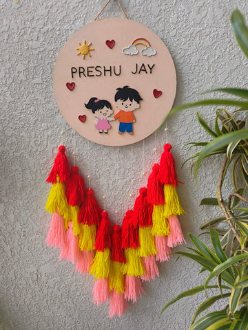 Customizable Name Wall Hanging with Tassels