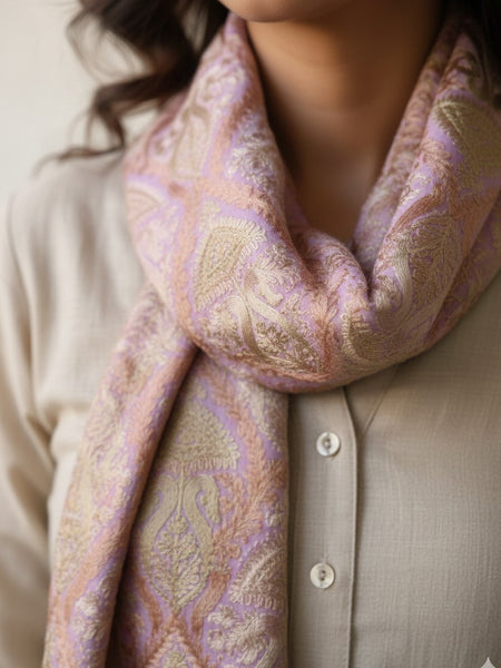 Hand Embroidered Designer Stole