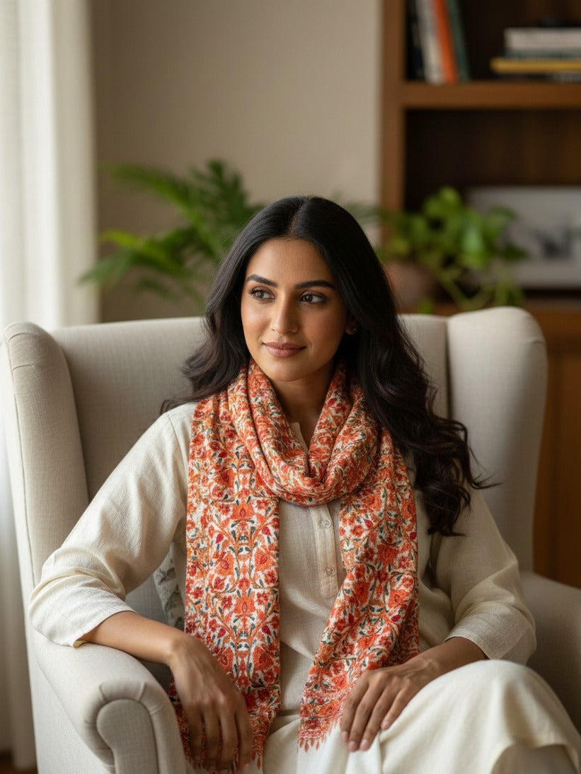 Hand Embroidered Designer Stole