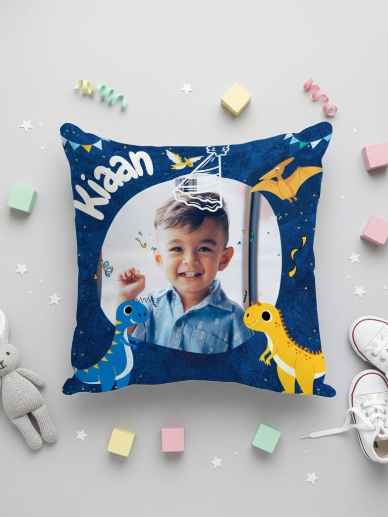Personalised Kids Photo & Name Cushion