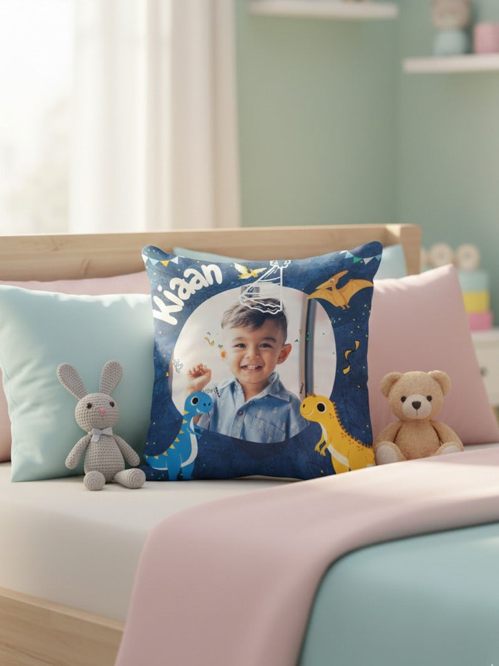 Personalised Kids Photo & Name Cushion