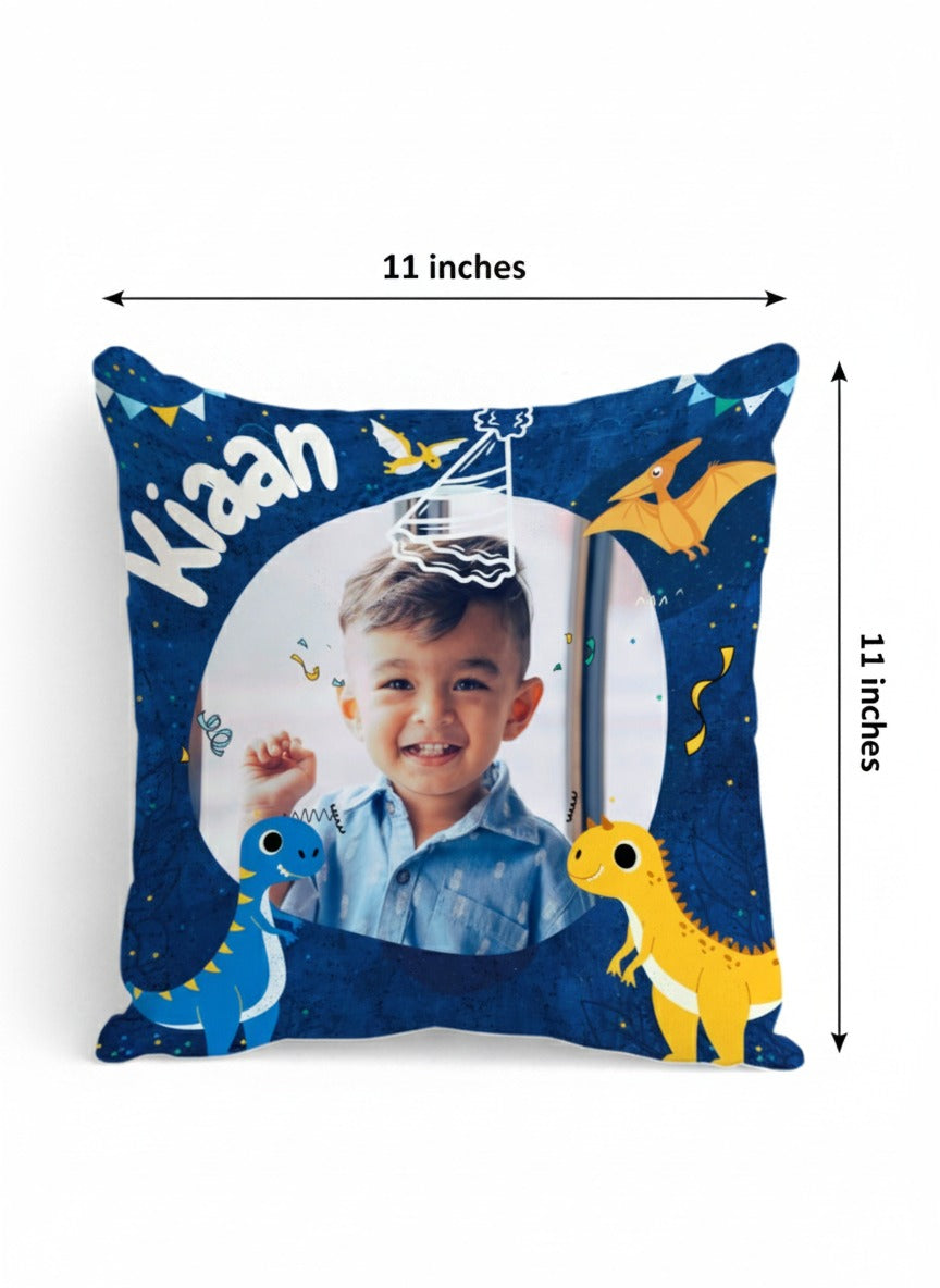 Personalised Kids Photo & Name Cushion