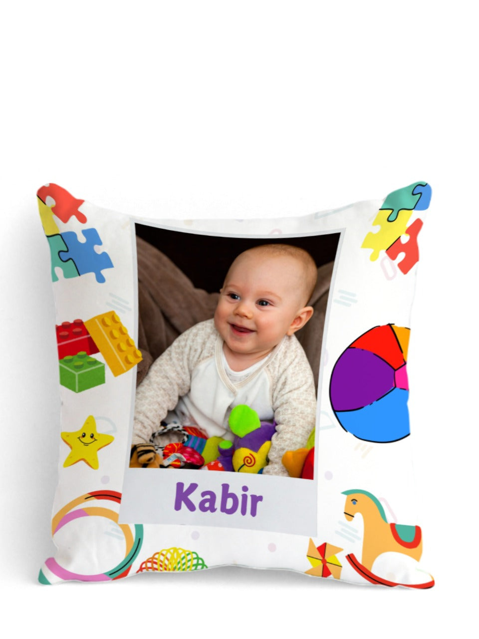 Personalised Kids Photo & Name Cushion