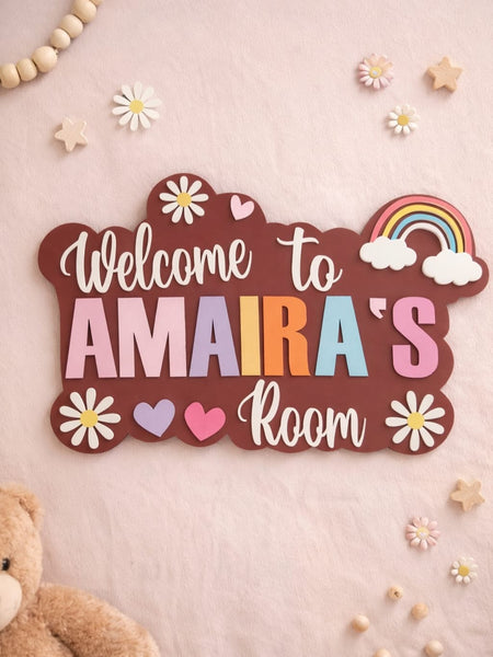 Welcome to My Room Personalized Name Board for Kids