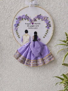 Customizable Couple Embroidered Hoop Customizable Couple Embroidered Hoop