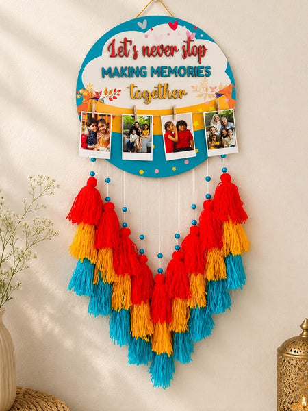 Let’s Never Stop Making Memories Together – Personalized Photo Wall Hanging