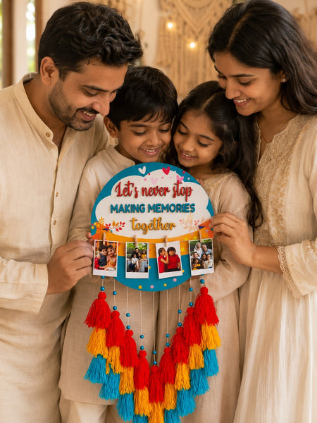 Let’s Never Stop Making Memories Together – Personalized Photo Wall Hanging