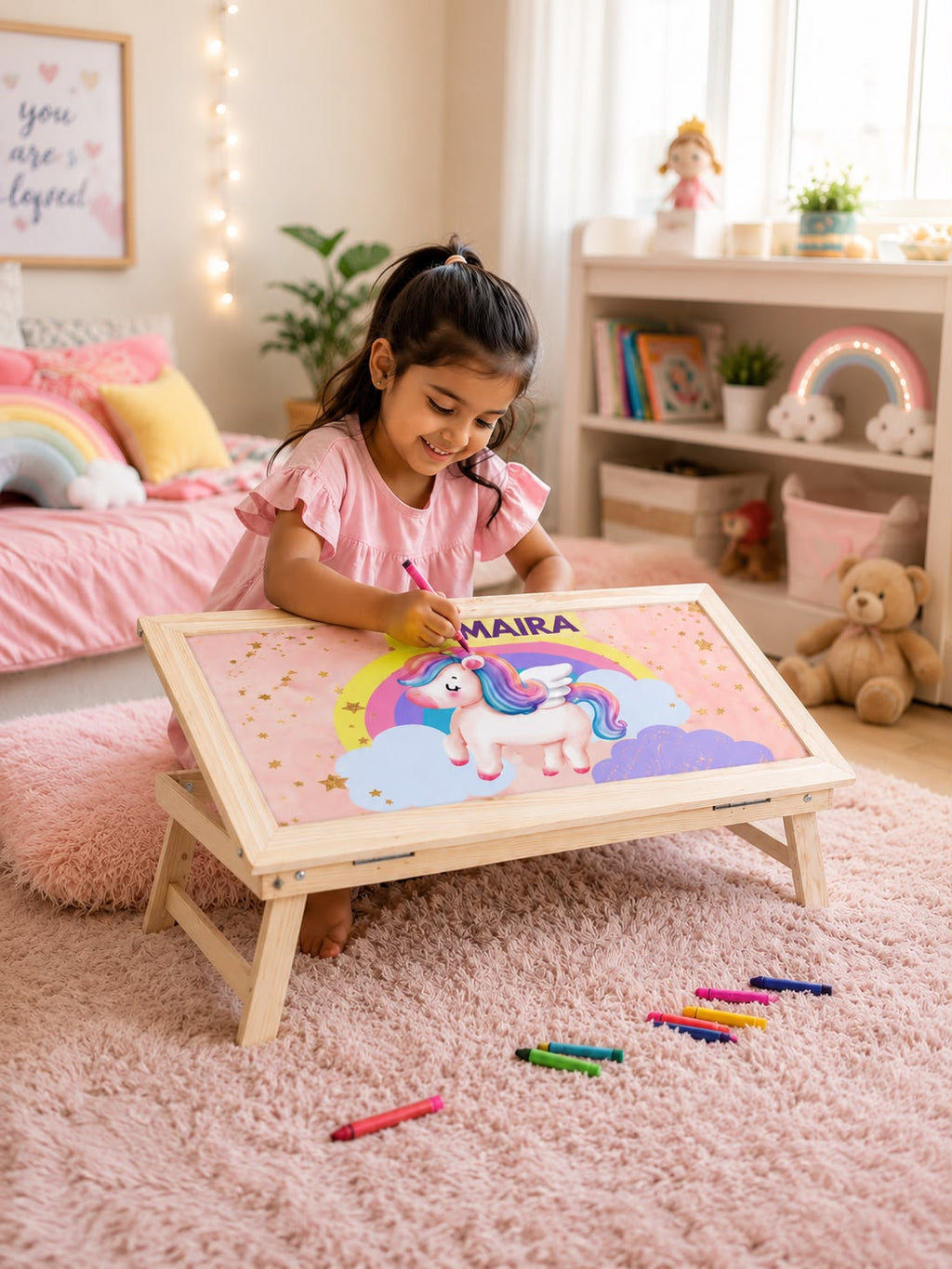 Unicorn Theme Foldable Desk