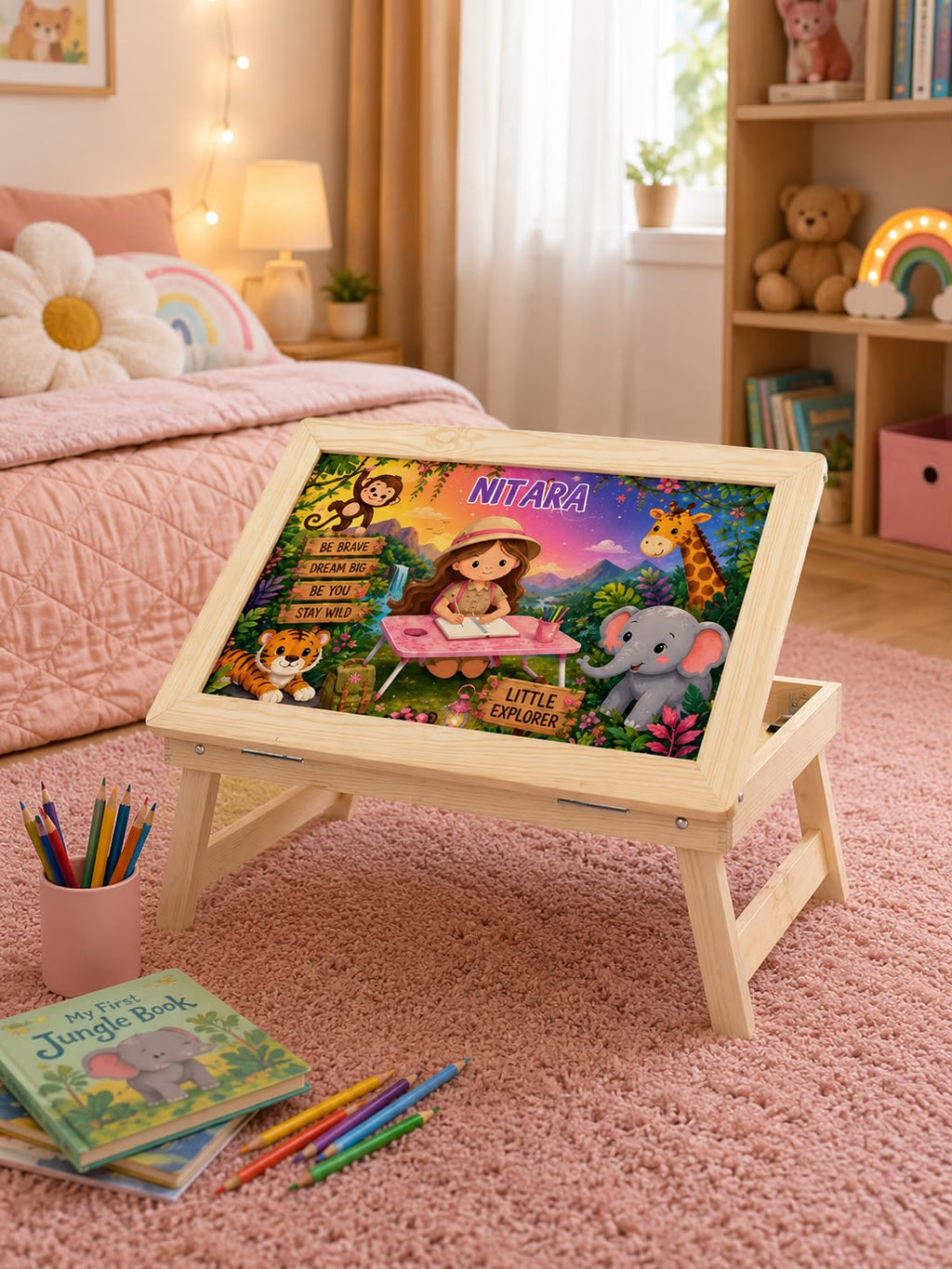 Jungle Theme - Girl Foldable Desk