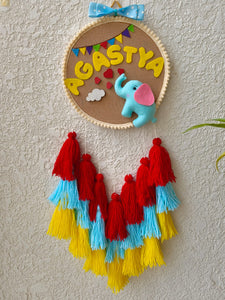 Customizable Name Felt Wall Hanging with Tassles