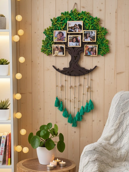 Tree Photo Frame Hoop with Tassles