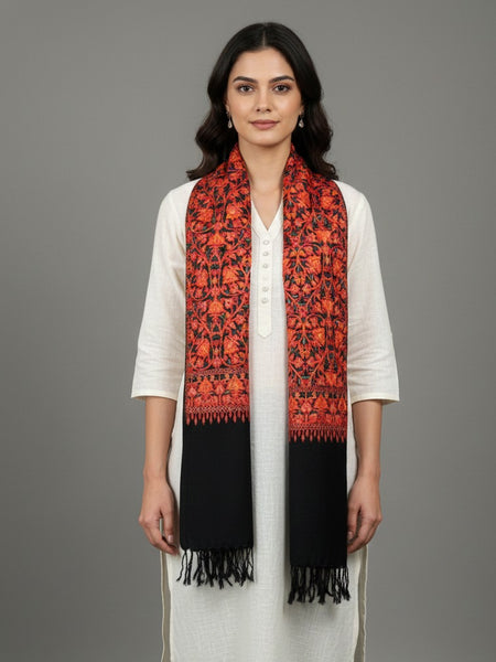 Aari Embroidered Kashmiri Stole