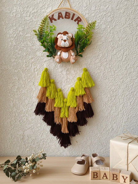 Customizable Name Felt Wall Hanging with Tassles
