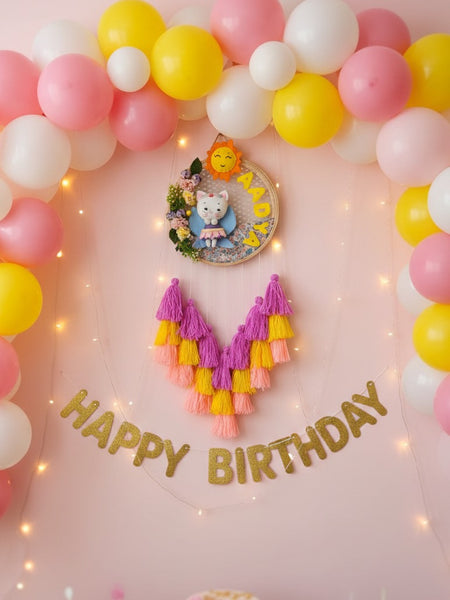 Customizable Name Felt Wall Hanging with Tassles