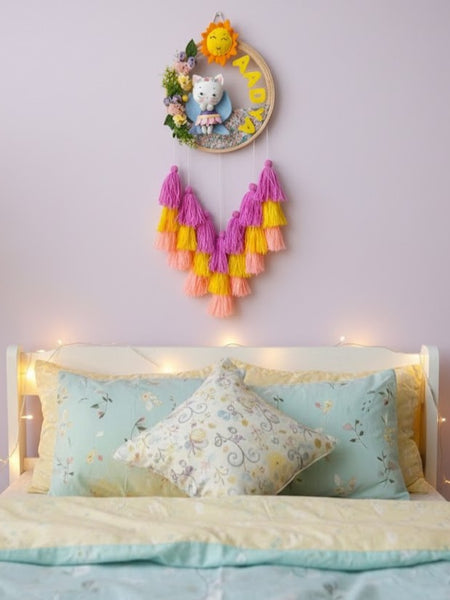 Customizable Name Felt Wall Hanging with Tassles