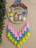 Customizable Name Felt Wall Hanging with Tassles & Lights