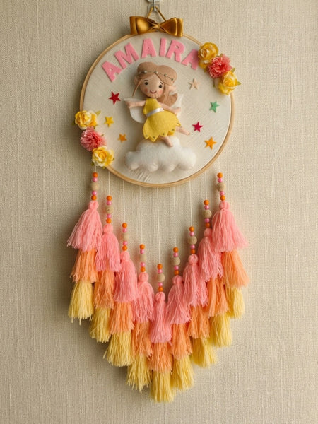 Handmade Personalized Kids Wall Hanging with Fairy