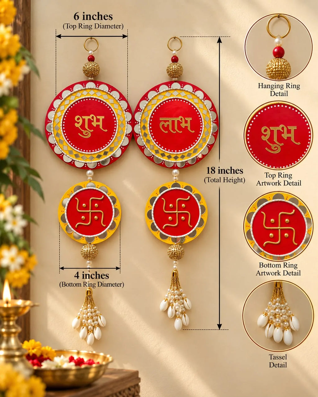 Shubh Labh Swastik Wall Hanging