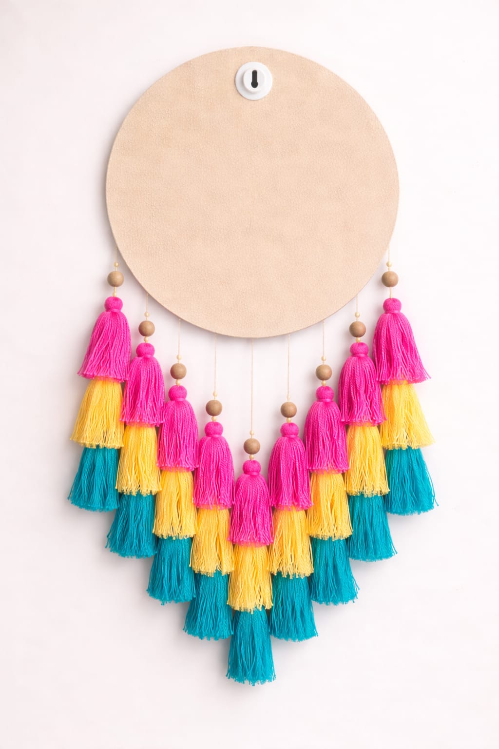 Sunshine & Good Vibes – Colorful Tassel Wall Hanging