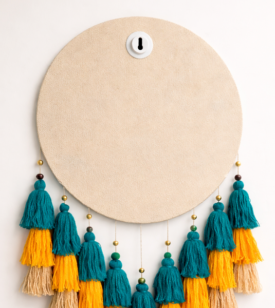Gayatri Mantra Mandala Wall Hanging with Tassles