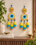 Shubh Labh Evil Eye Wall Hanging with Tassels
