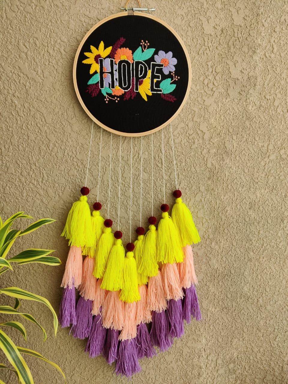 'Hope' Hand Embroidered Dreamcatcher