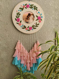 Embroidered Double Hoop Photo Frame With Tassles