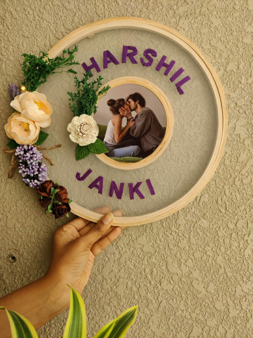 Customizable Net Embroidered Double Hoop