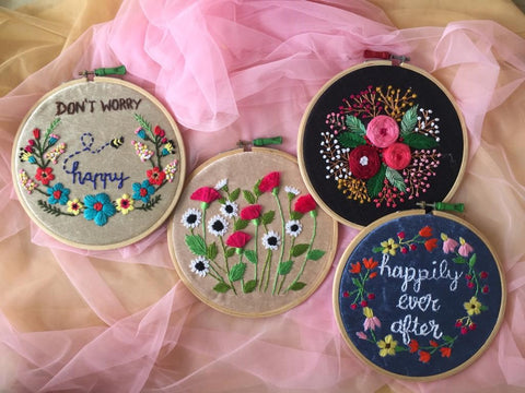 Embroidered Hoop (Set of 4) - The Tassle Life 