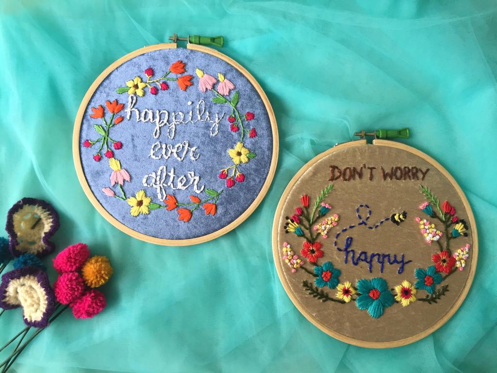 Embroidered Hoop (Set of 2) - The Tassle Life 