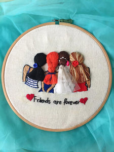 Best Friends Forever Embroidered Hoop - The Tassle Life 