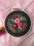 Floral Embroidered Hoop - The Tassle Life 