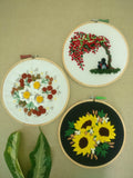 Hand Embroidered Hoop (Set of 3)