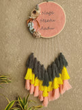 Customizable Floral Embroidered Hoop with Tassels