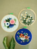 Hand Embroidered Hoop (Set of 3)