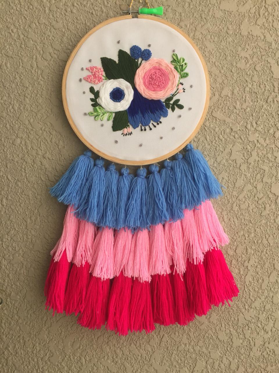Floral Embroidered Dreamcatcher