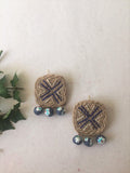 Square Shaped Jute Earrings - The Tassle Life 