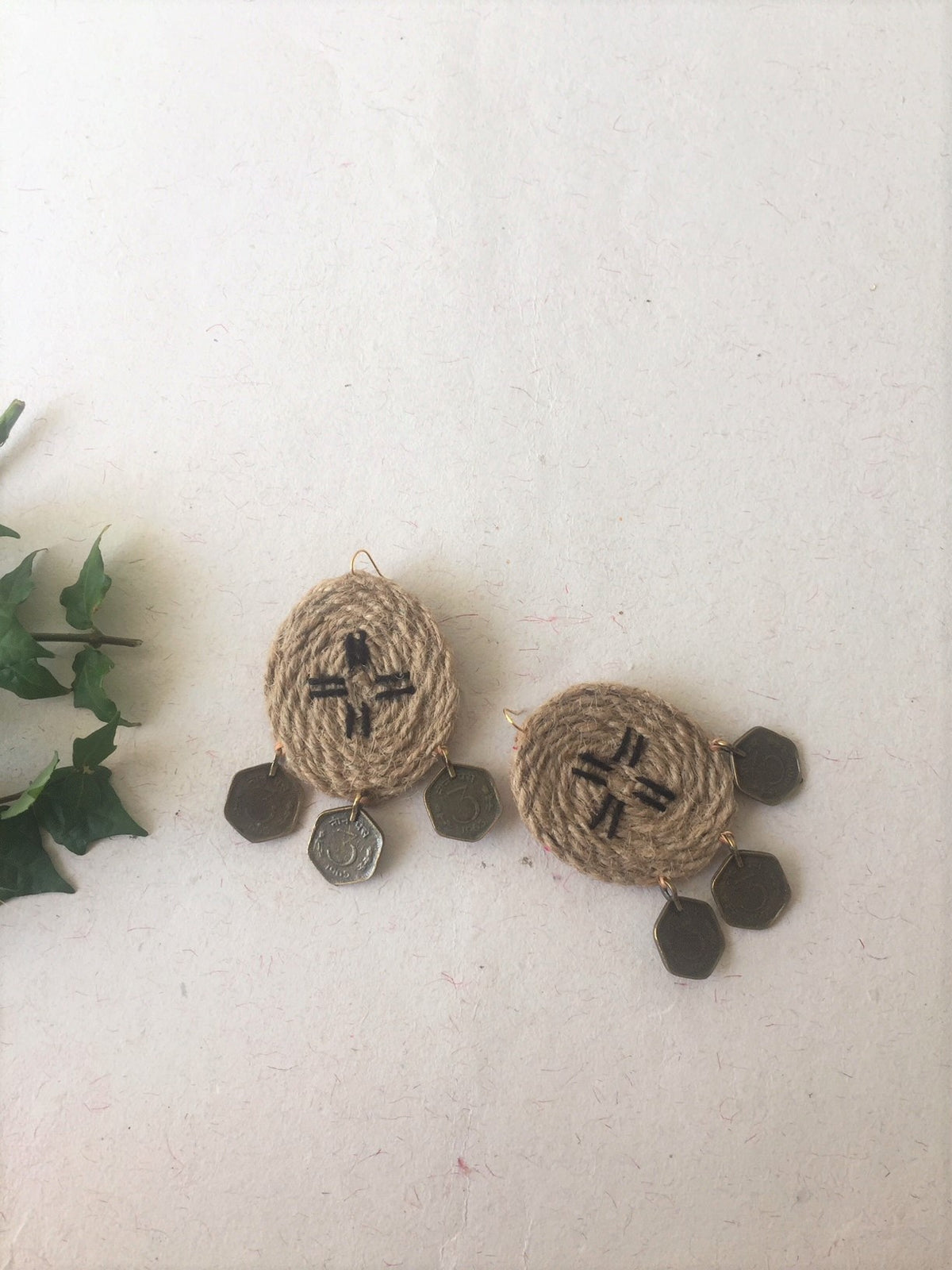 Oval Shaped Jute Earring - The Tassle Life 