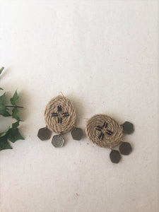 Oval Shaped Jute Earring - The Tassle Life 