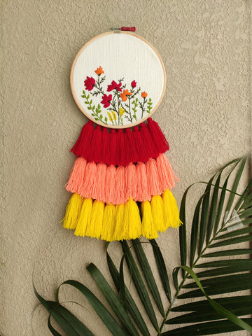Floral Embroidered Dreamcatcher
