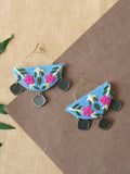 Flower Embroidered Earrings