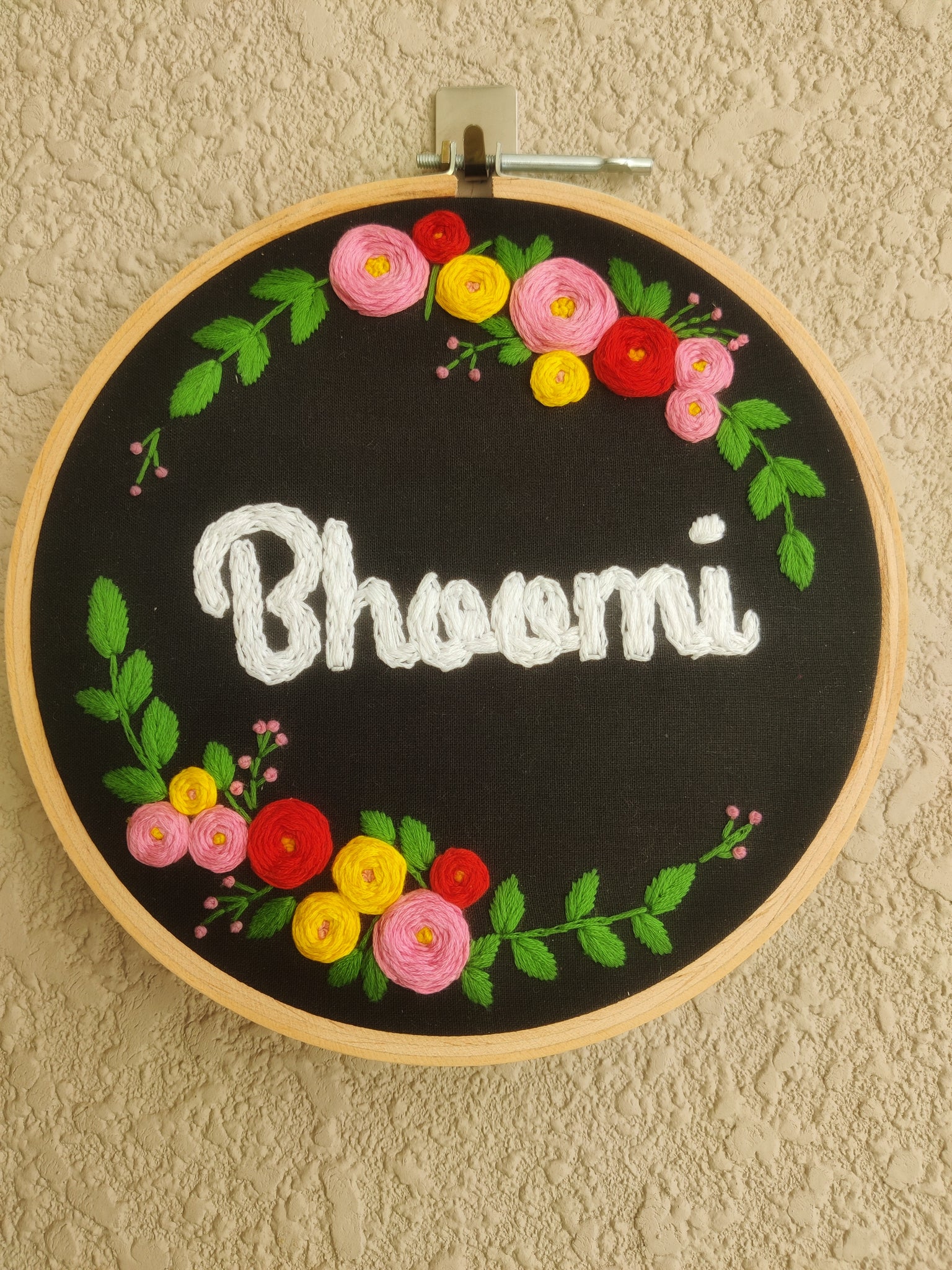 Customizable Name Embroidered Hoop