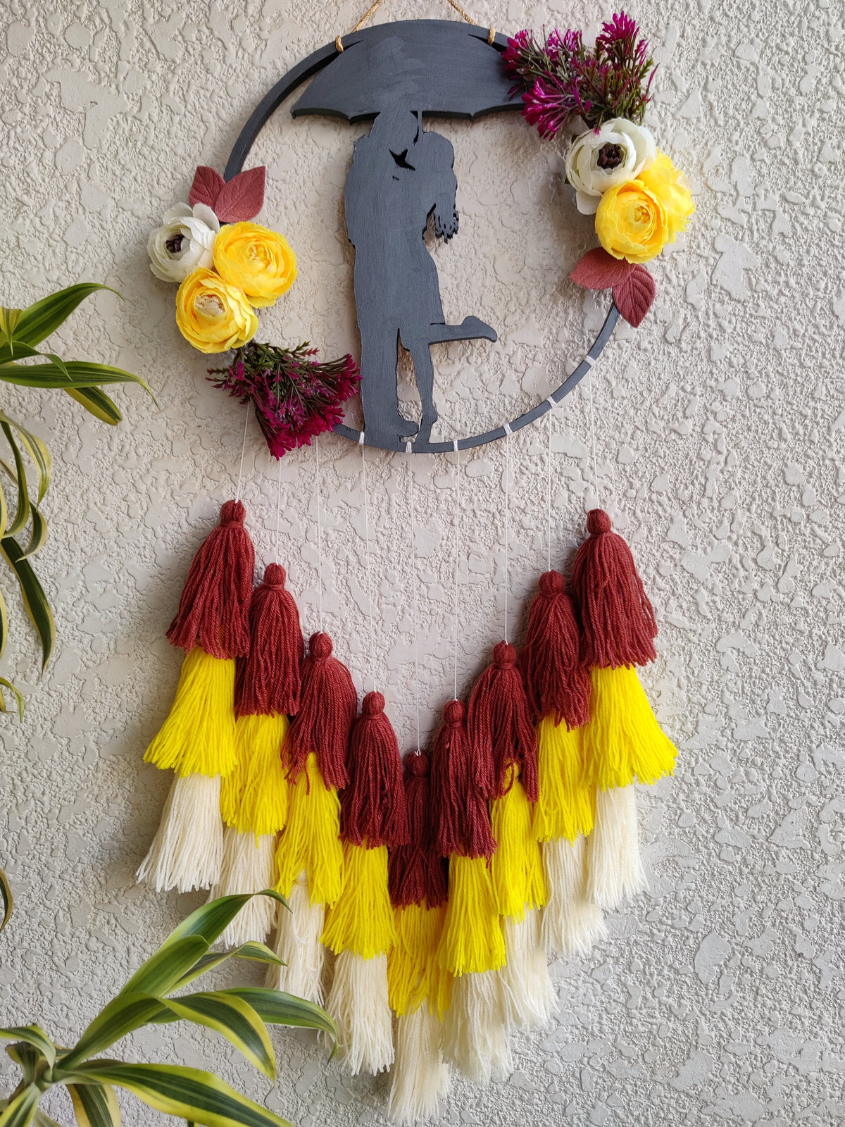 'Couple under the Umbrella' Hanging Dreamcatcher