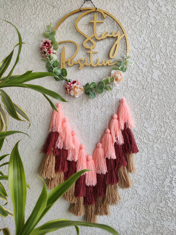 'Stay Positive' Hanging Dreamcatcher
