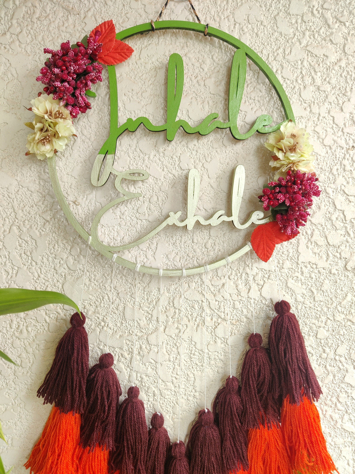 'Inhale Exhale' Hanging Dreamcatcher