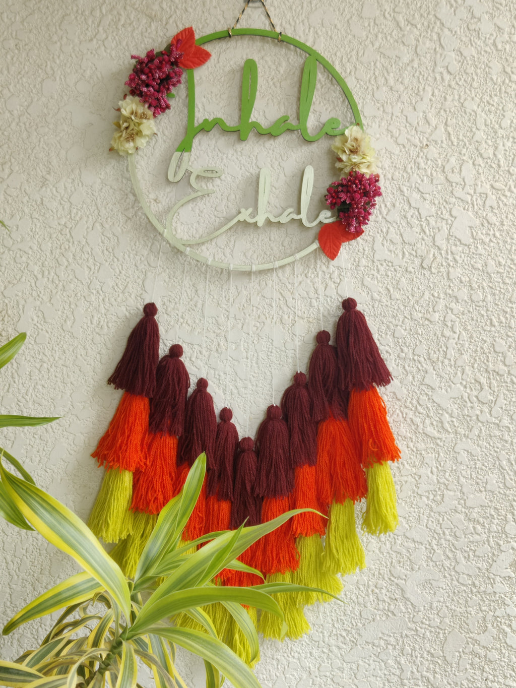 'Inhale Exhale' Hanging Dreamcatcher