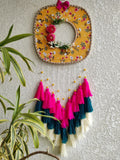 Floral Photo Frame Double Hoop with Tassles