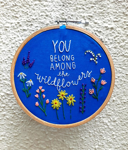 Wildflower Embroidered Hoop